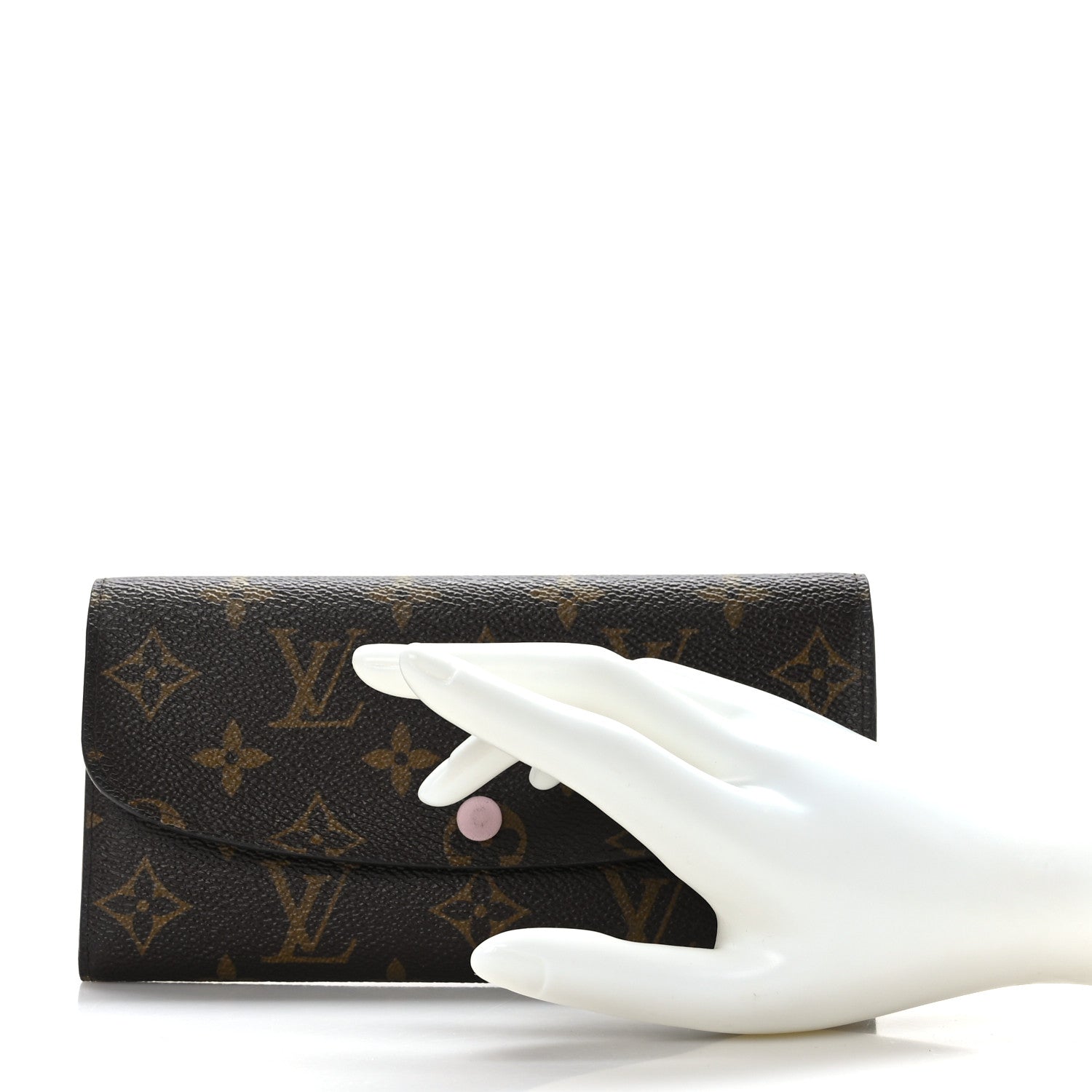 Louis Vuitton Monogram Emilie Wallet Rose Ballerine 2 of 7