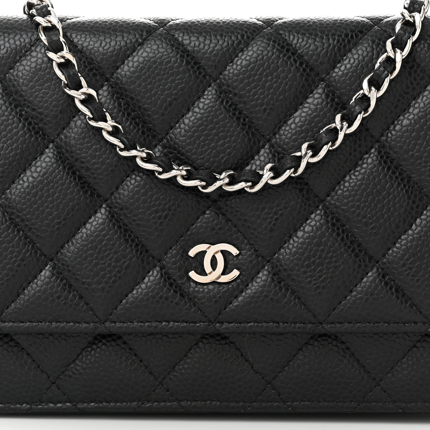 Chanel Caviar Quilted Wallet on Chain WOC Black 9 of 12