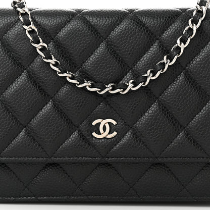 Chanel Caviar Quilted Wallet on Chain WOC Black 9 of 12