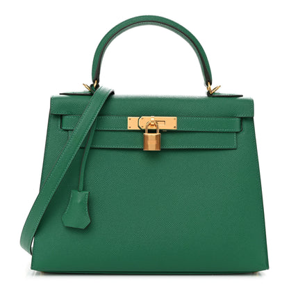 Hermes Epsom Kelly Sellier 28 Vert Vertigo 1 of 12