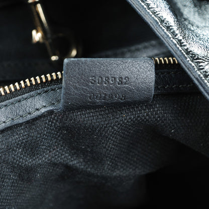 Gucci Patent Medium Soho Chain Shoulder Bag Black 7 of 7