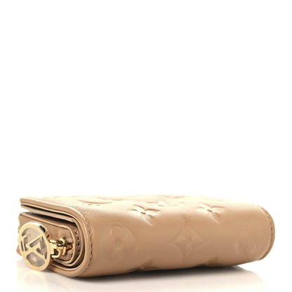 Louis Vuitton Lambskin Embossed Monogram Lou Coussin Wallet Camel 4 of 8