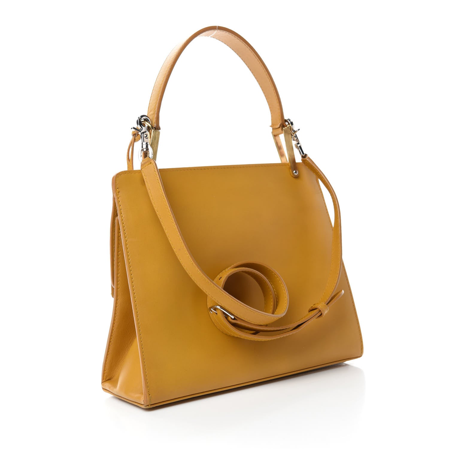 Balenciaga Calfskin Le Dix Cartable S Bag Jaune Citronnade 3 of 10