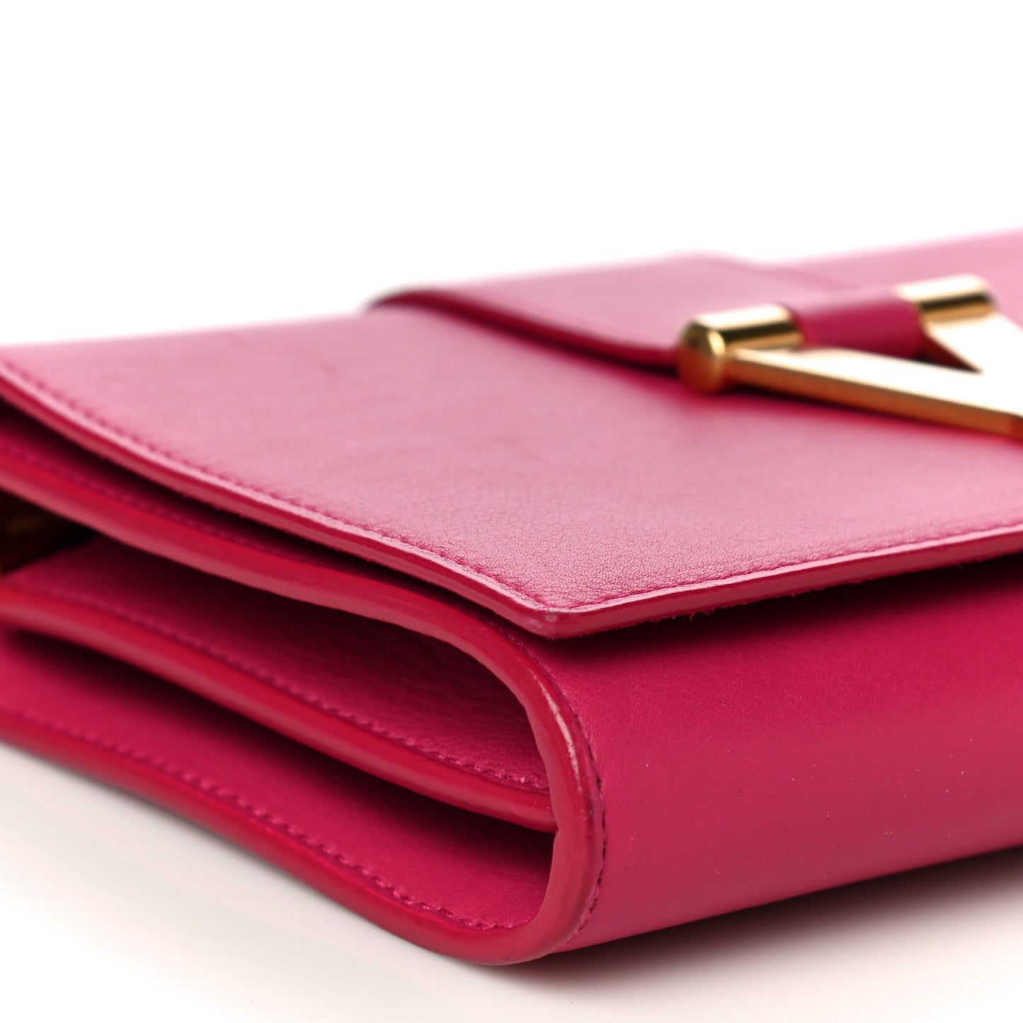 Calfskin Small Classic Y Satchel Fuchsia