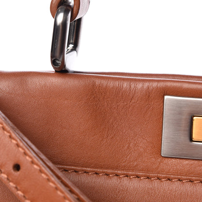 Fendi Vitello Suede Medium Peekaboo Iconic Satchel Cuoio Rame Moro 11 of 17