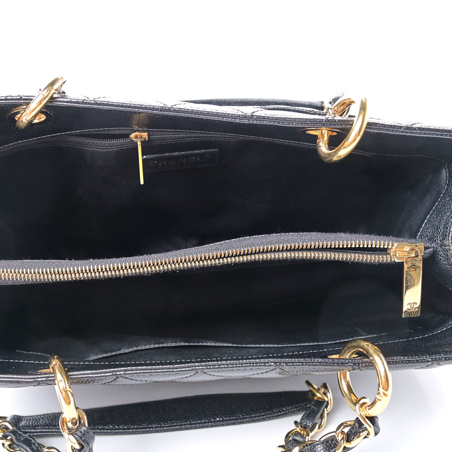 Chanel Caviar Quilted Grand Shopping Tote GST Black 5 of 9