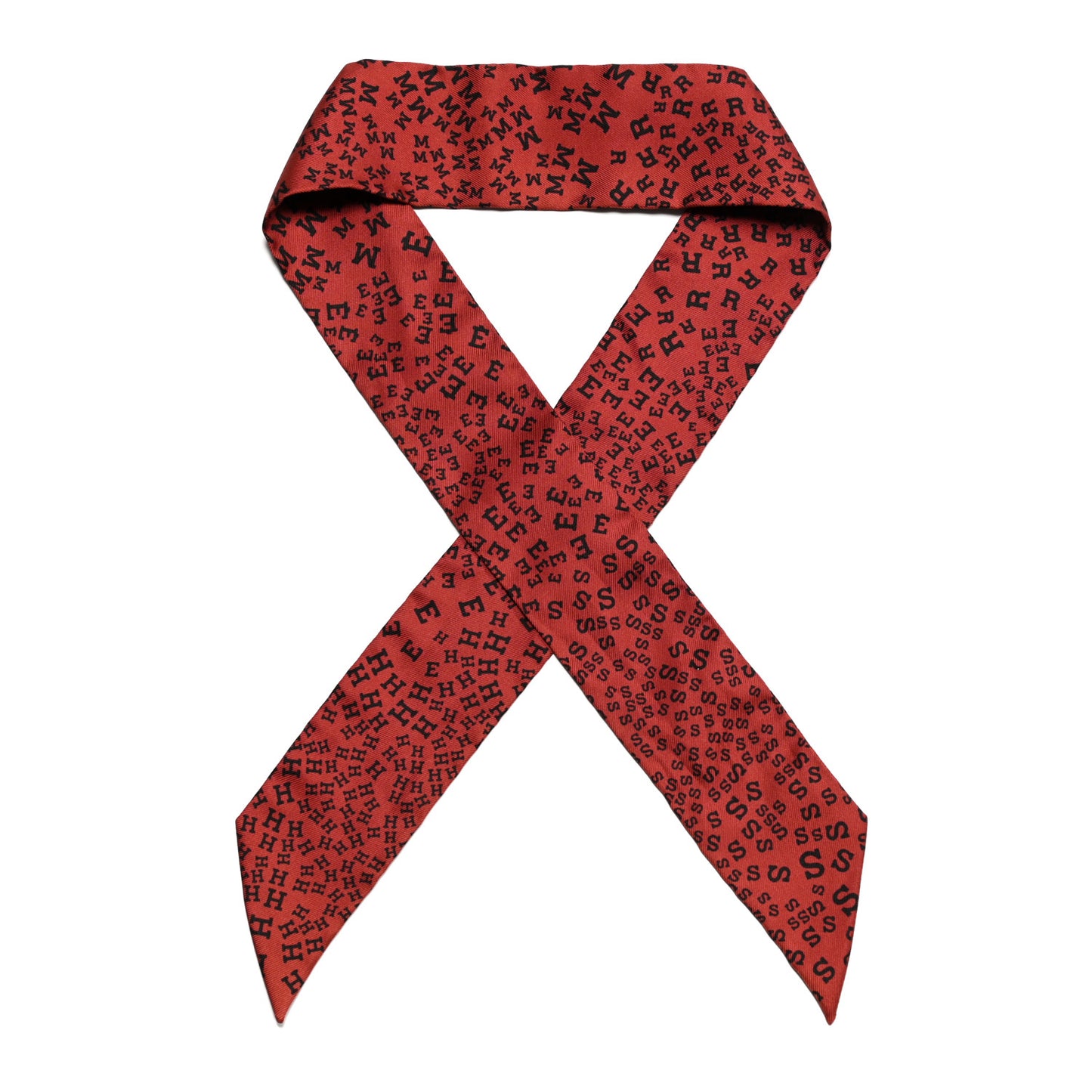 Silk Scattered Letters Twilly