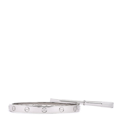 Cartier 18K White Gold LOVE Bracelet 17 6 of 7