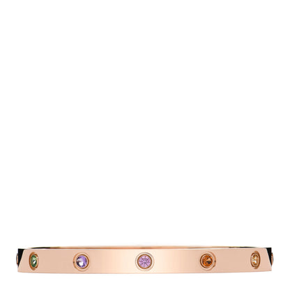 Cartier 18K Pink Gold Sapphire Garnet Amethyst LOVE Bracelet 18 2 of 3