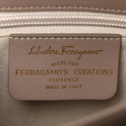 Salvatore Ferragamo Brushed Off Calfskin Small Iconic Top Handle Bag Grey 7 of 17