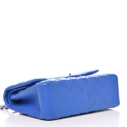 Chanel Lambskin Quilted Jumbo Double Flap Blue 4 of 15