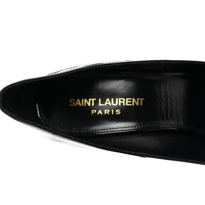 Saint Laurent Patent Calfskin Kiki 100 Pumps 36.5 Black 7 of 8