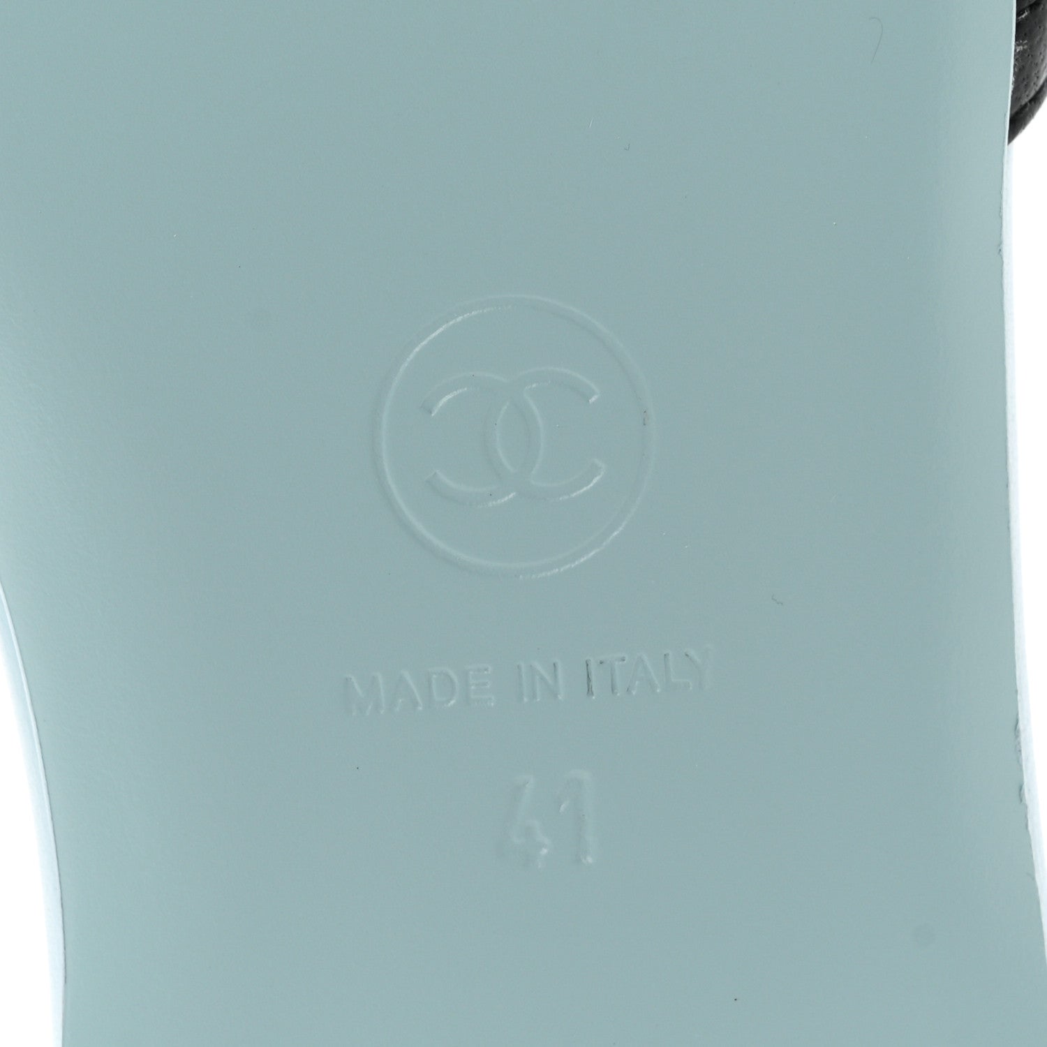 Chanel Lambskin CC Cutout Mules 41 Blue Black 7 of 10