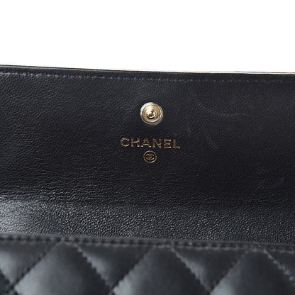 Chanel Lambskin Quilted Boy Flap Wallet Black 6 of 20