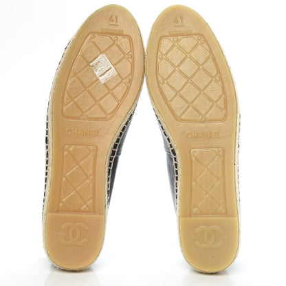Chanel Lambskin CC Espadrilles 41 Black 5 of 10