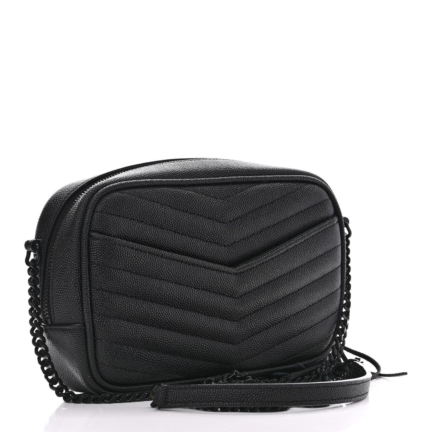 Grain De Poudre Matelasse Monochrome Monogram Mini Lou Camera Bag Black