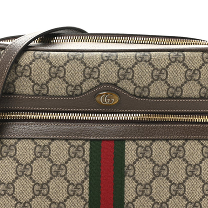 Gucci GG Supreme Monogram Web Small Ophidia Shoulder Bag Brown 8 of 10