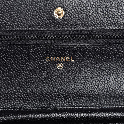 Chanel Caviar Quilted Wallet On Chain WOC Black 6 of 11