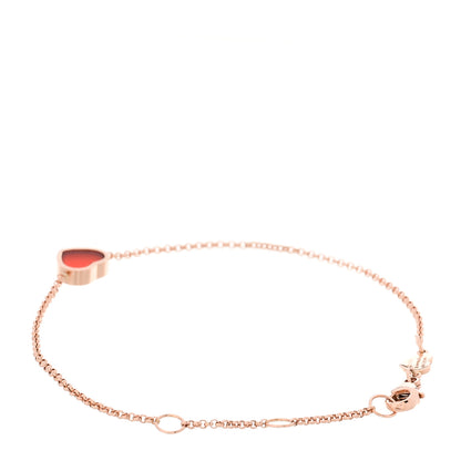 Chopard 18K Rose Gold Carnelian My Happy Hearts Bracelet 2 of 5