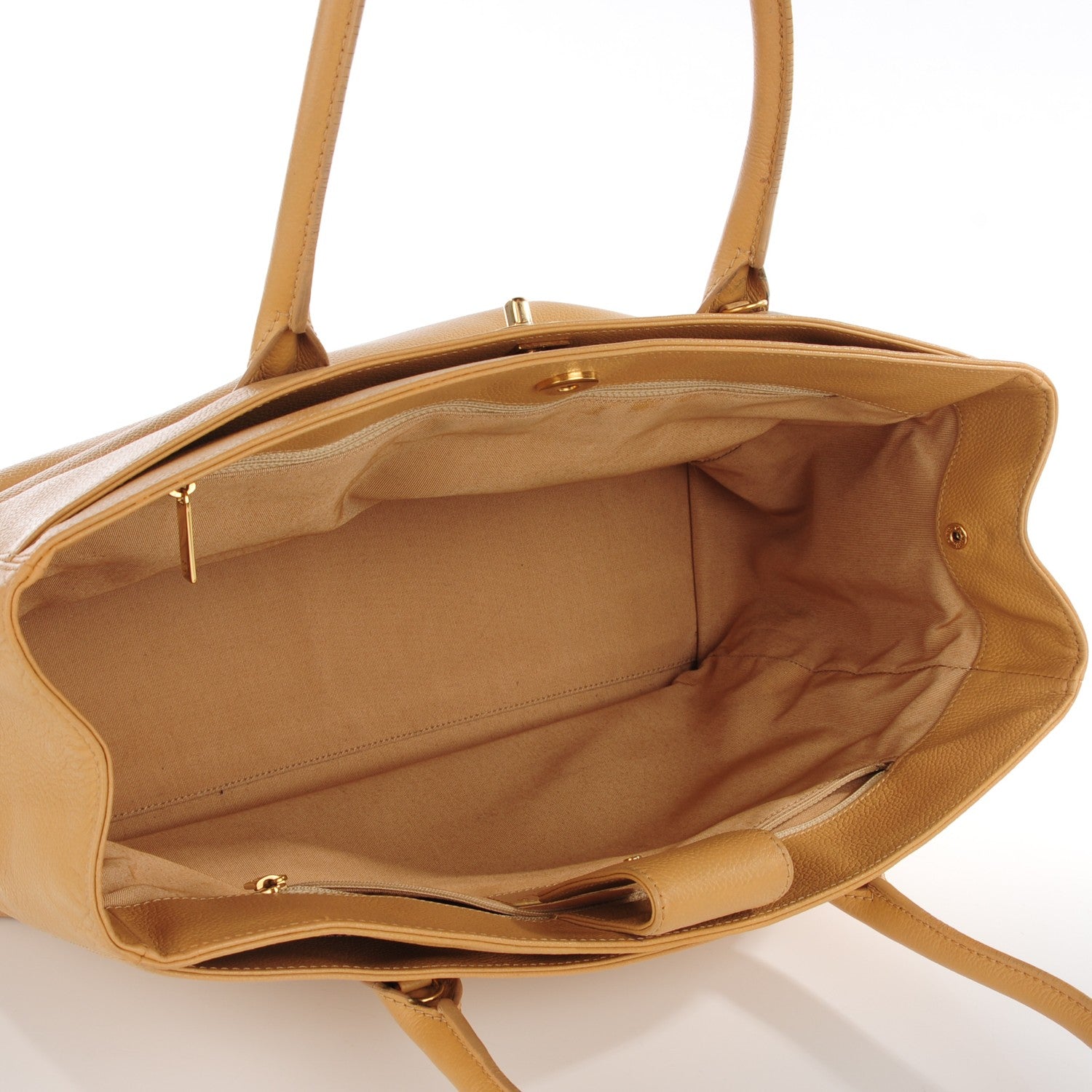 Chanel Calfskin Cerf Executive Shopper Tote Beige 5 of 9