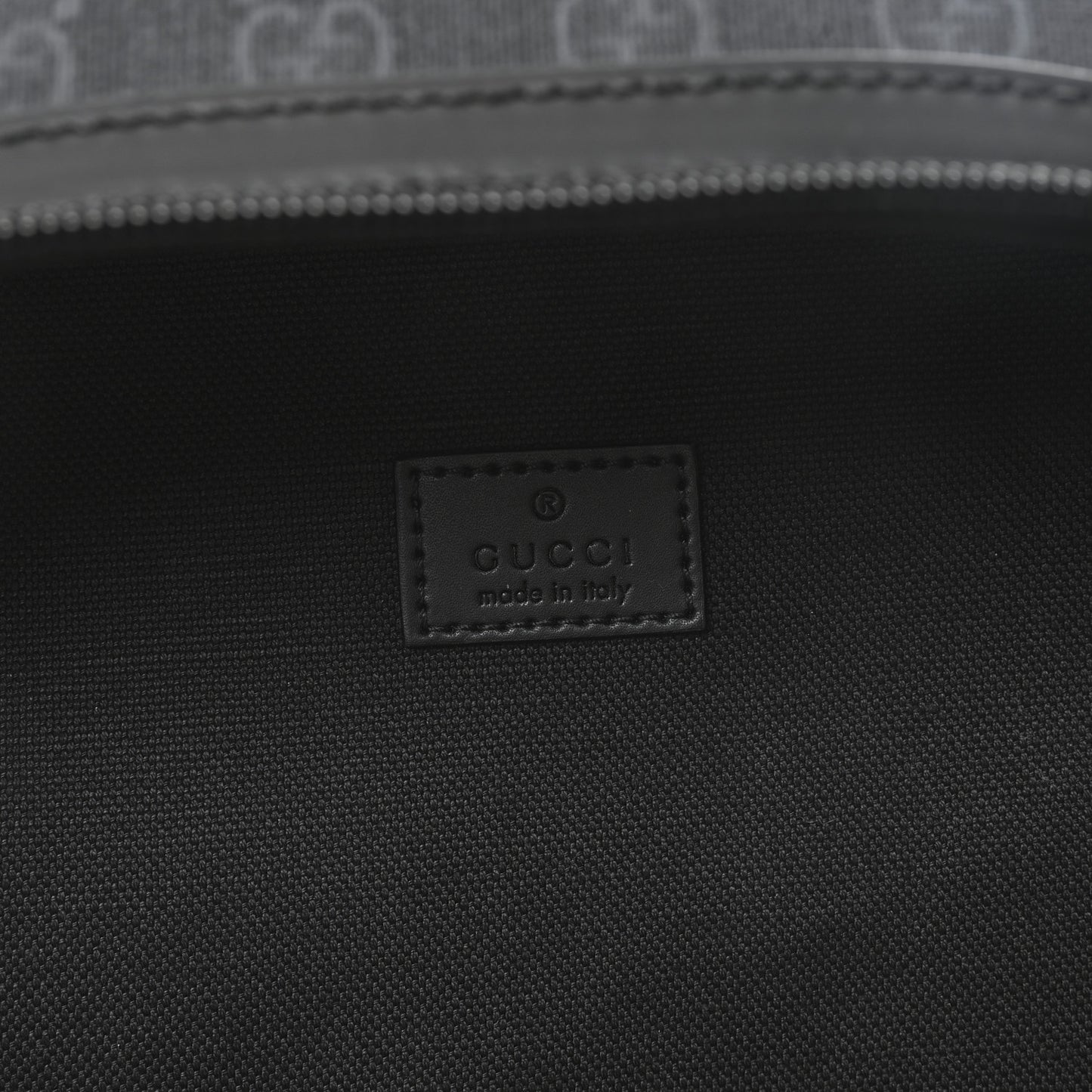 GG Supreme Monogram Backpack Grey Black