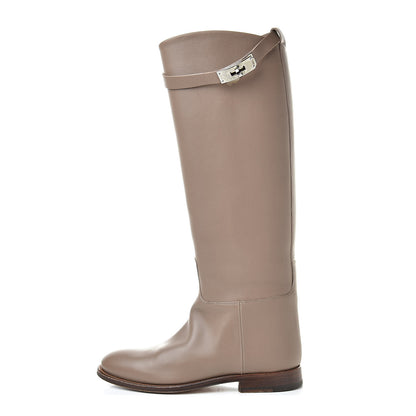 Hermes Swift Kelly Jumping Boots 36 Etoupe 1 of 13