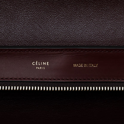 Celine Smooth Calfskin Suede Medium Trapeze Burgundy 5 of 10
