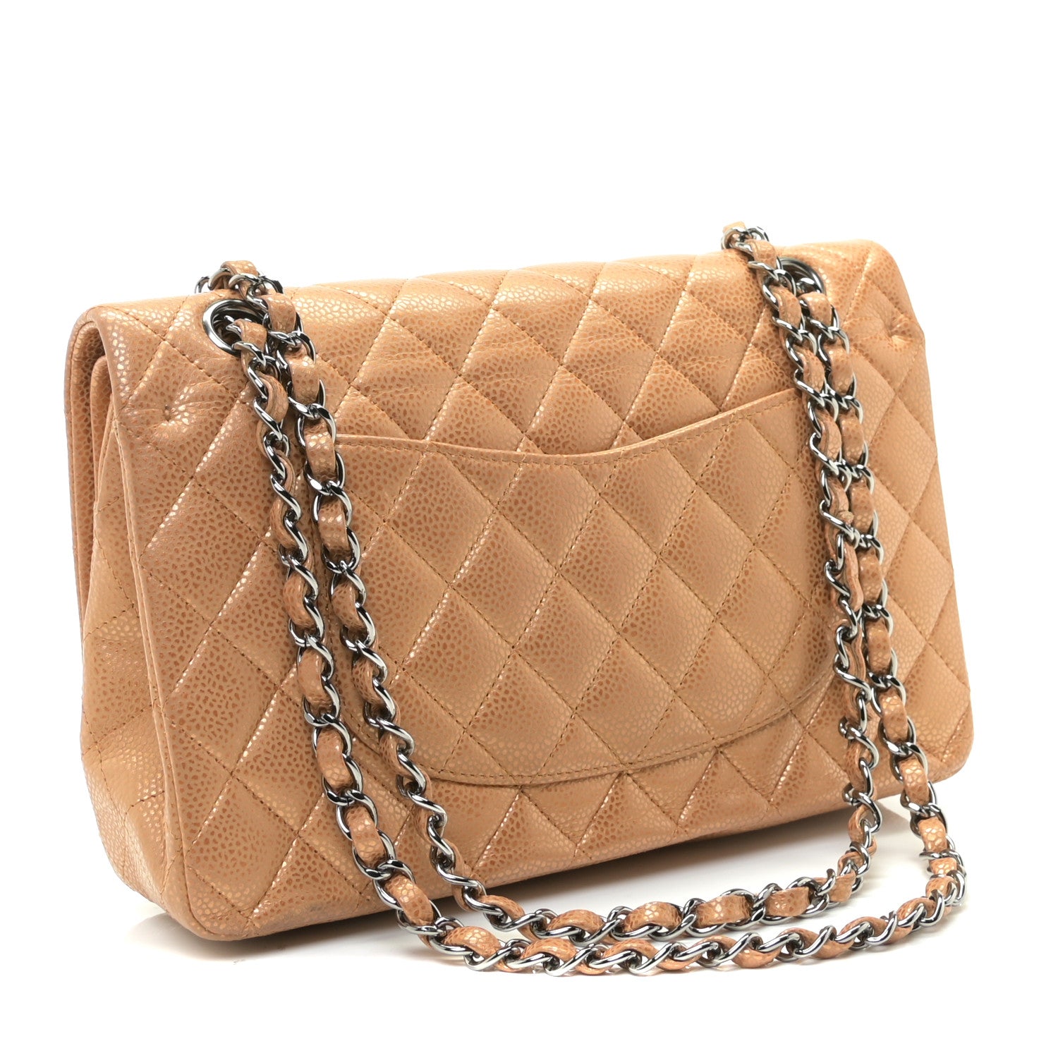 Chanel Metallic Caviar Quilted Medium Double Flap Copper 2 of 6
