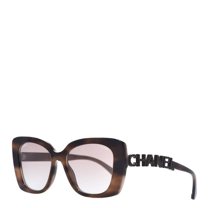 Chanel Acetate Strass Square Sunglasses 5422 Tortoise 1 of 7