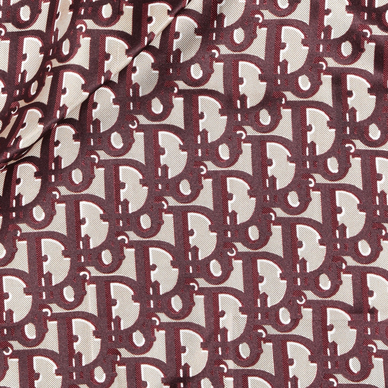 Christian Dior Silk Oblique Scarf Bordeaux 3 of 4