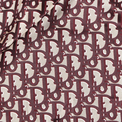 Christian Dior Silk Oblique Scarf Bordeaux 3 of 4
