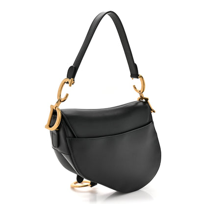 Christian Dior Calfskin Saddle Bag Black 3 of 11