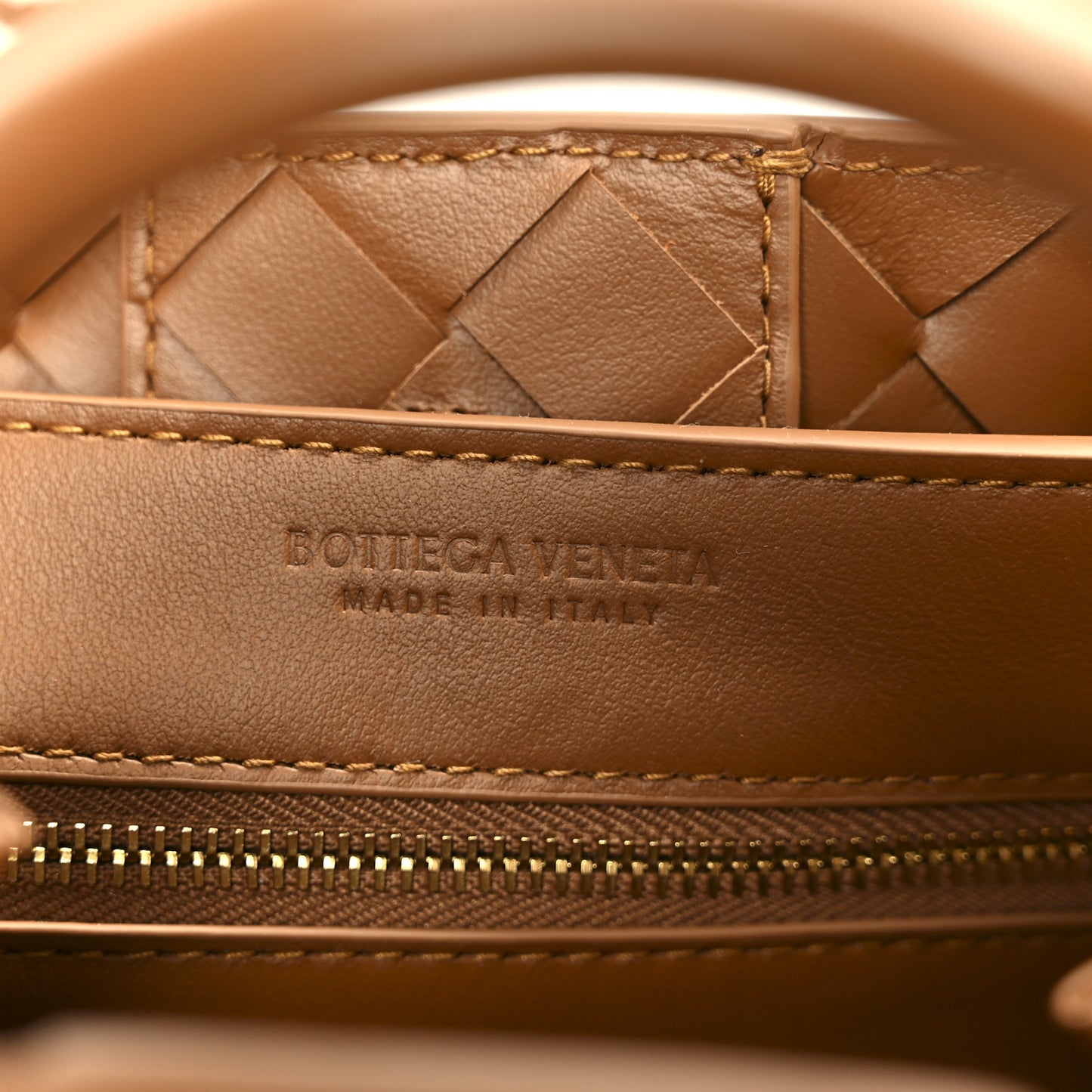 Suede Intrecciato Small Andiamo Shoulder Bag Amber