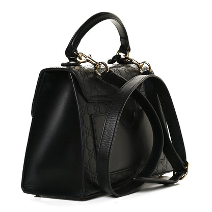Gucci Guccissima Signature Small Padlock Top Handle Bag Black 3 of 18