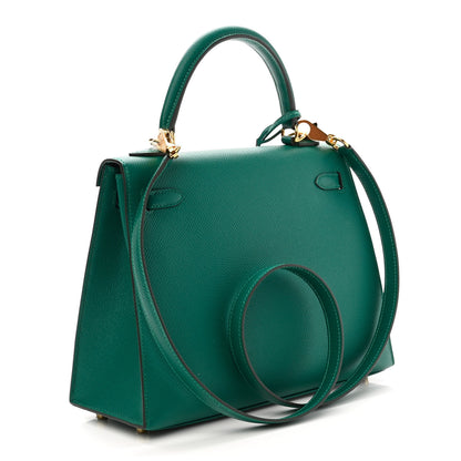 Hermes Epsom Kelly Sellier 25 Malachite 3 of 11