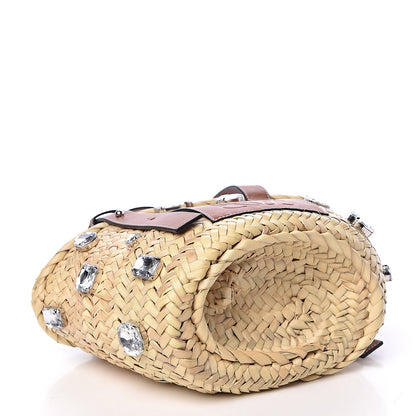 Loewe Raffia Small Stones Basket Tote Bag Natural Tan 4 of 10