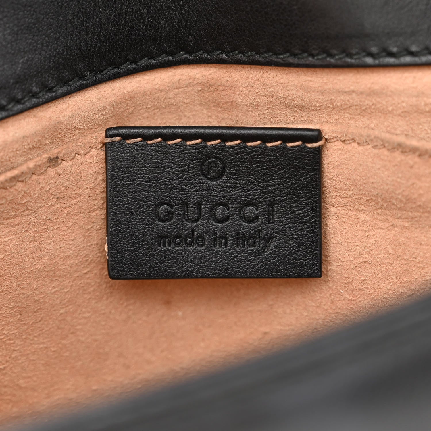 Gucci Calfskin Matelasse Mini GG Marmont Shoulder Bag Black 6 of 12