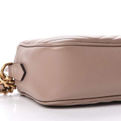 Gucci Calfskin Matelasse Small GG Marmont Chain Shoulder Bag Porcelain Rose 9 of 11