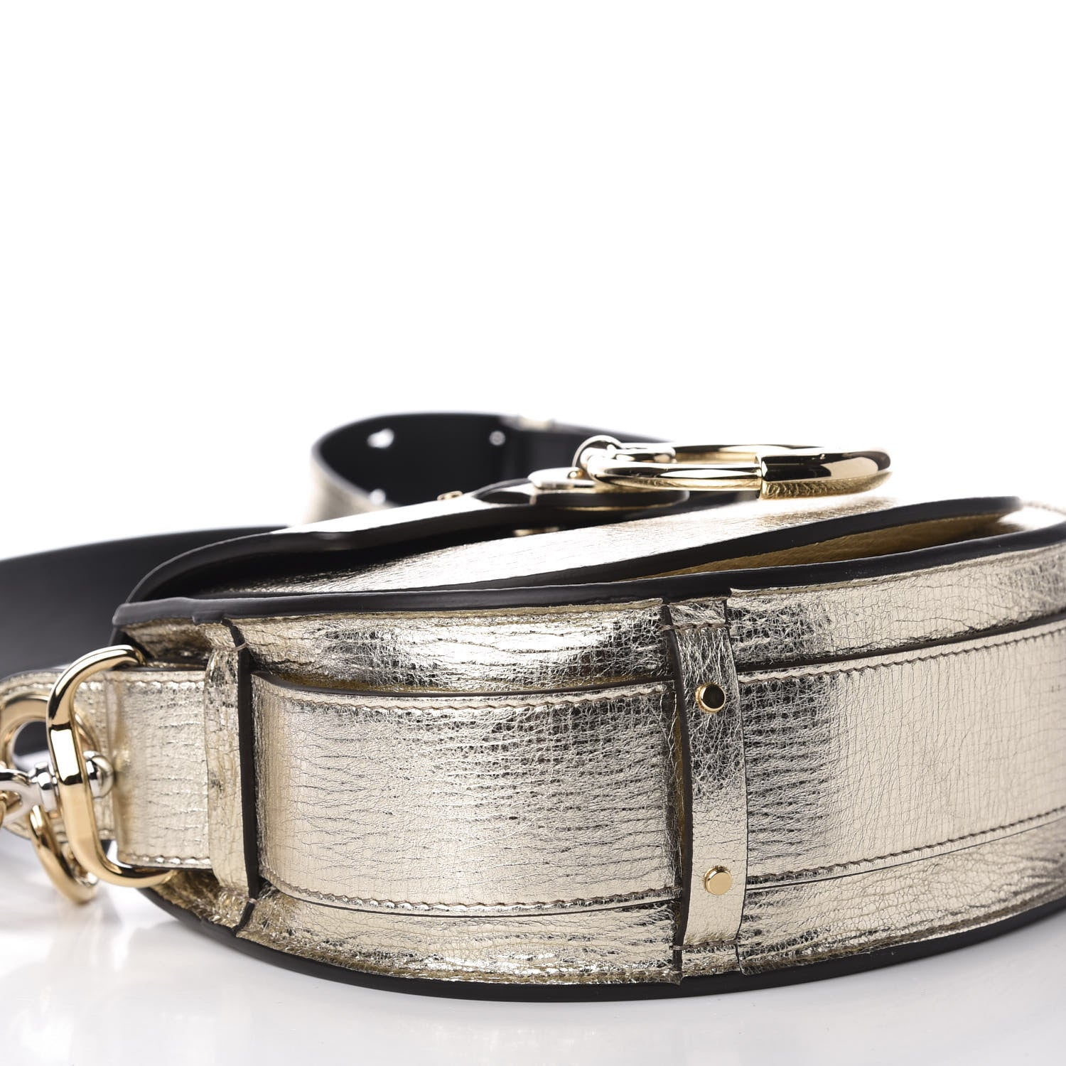 Chloe Metallic Calfskin Small Tess Bag Gold 8 of 10