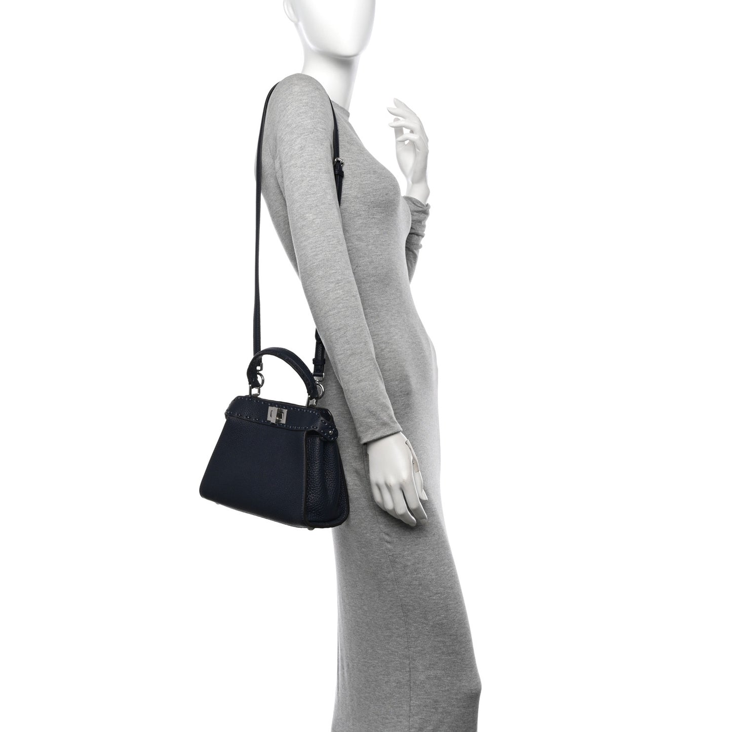 Cuoio Roma Sellerissima Nappa Sintetica Tape Stitch Mini Peekaboo Notte