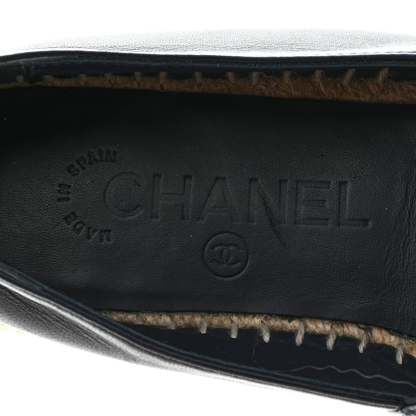 Lambskin CC Espadrilles 35 Navy Blue Dark Grey