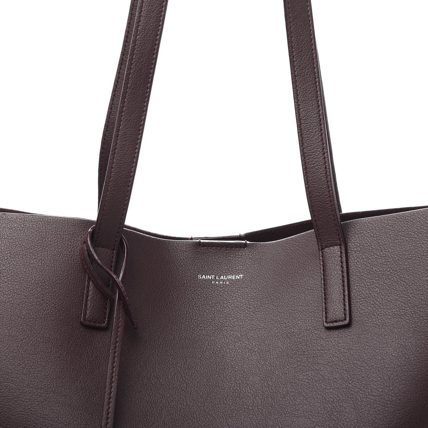 Calfskin Large Fringe Shopping Tote Amaranto