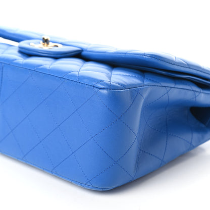 Chanel Lambskin Quilted Jumbo Double Flap Blue 7 of 10
