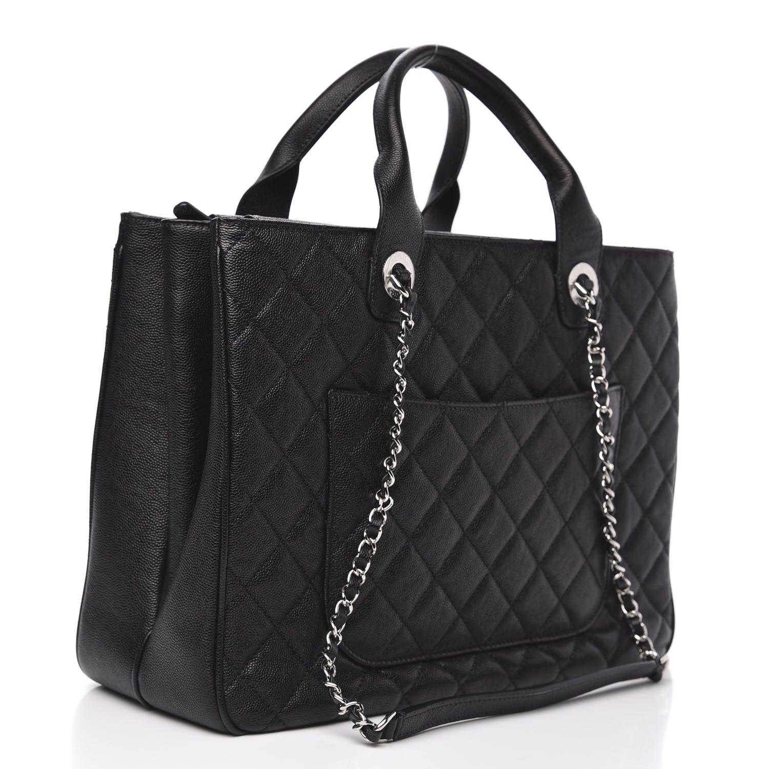 Chanel Caviar Quilted Large Urban Companion Top Handle Shopping Tote Black 3 of 10