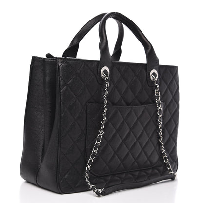 Chanel Caviar Quilted Large Urban Companion Top Handle Shopping Tote Black 3 of 10