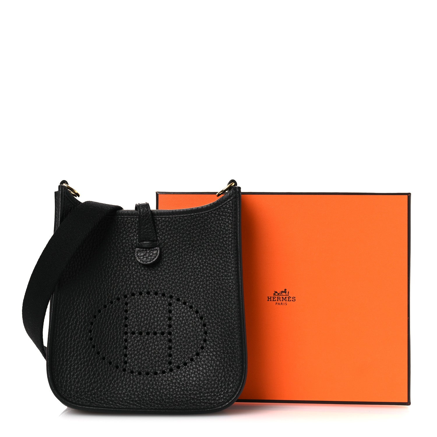 Hermes Taurillon Clemence Evelyne TPM Black 11 of 11