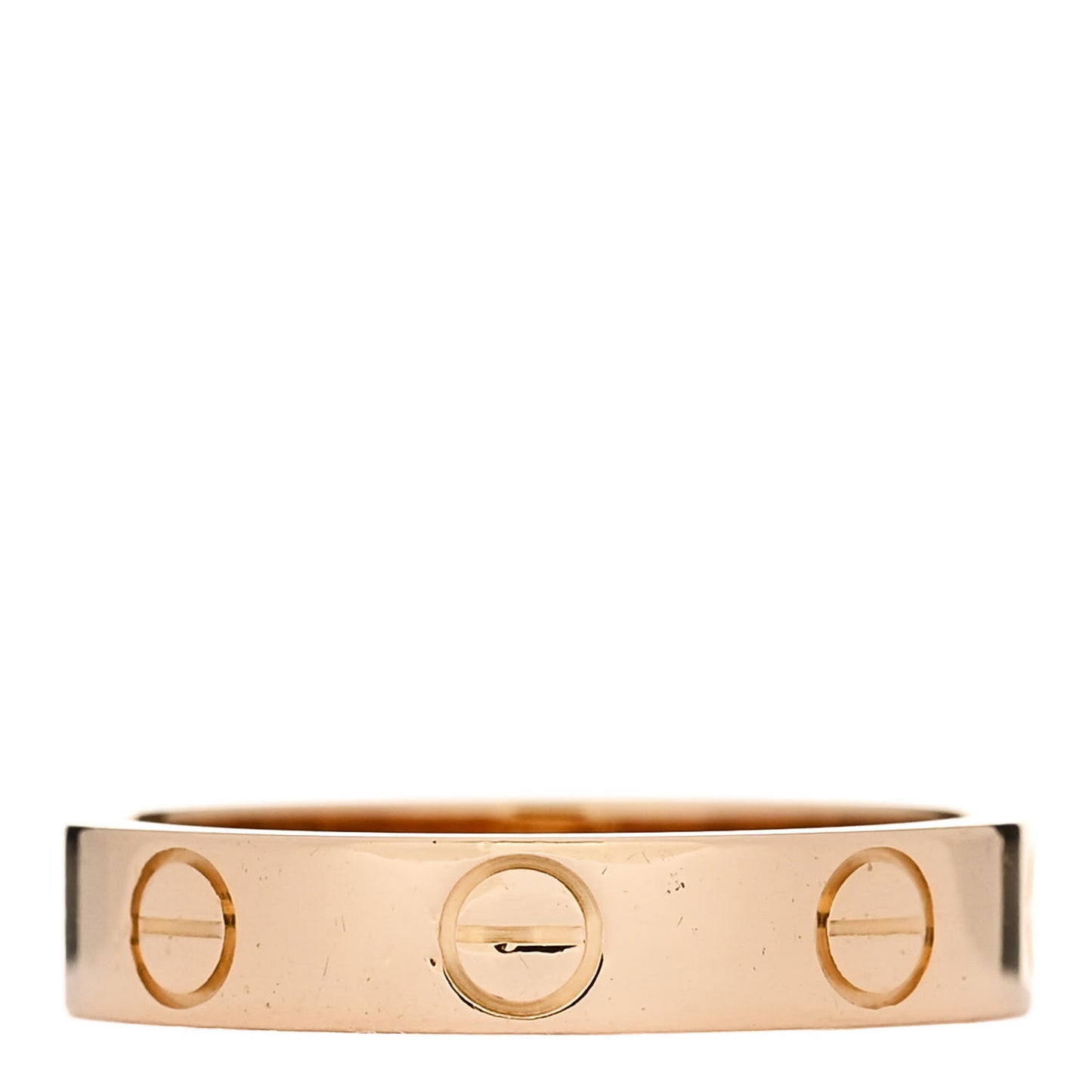 18K Yellow Gold 3.5mm LOVE Wedding Band Ring 48 4.5