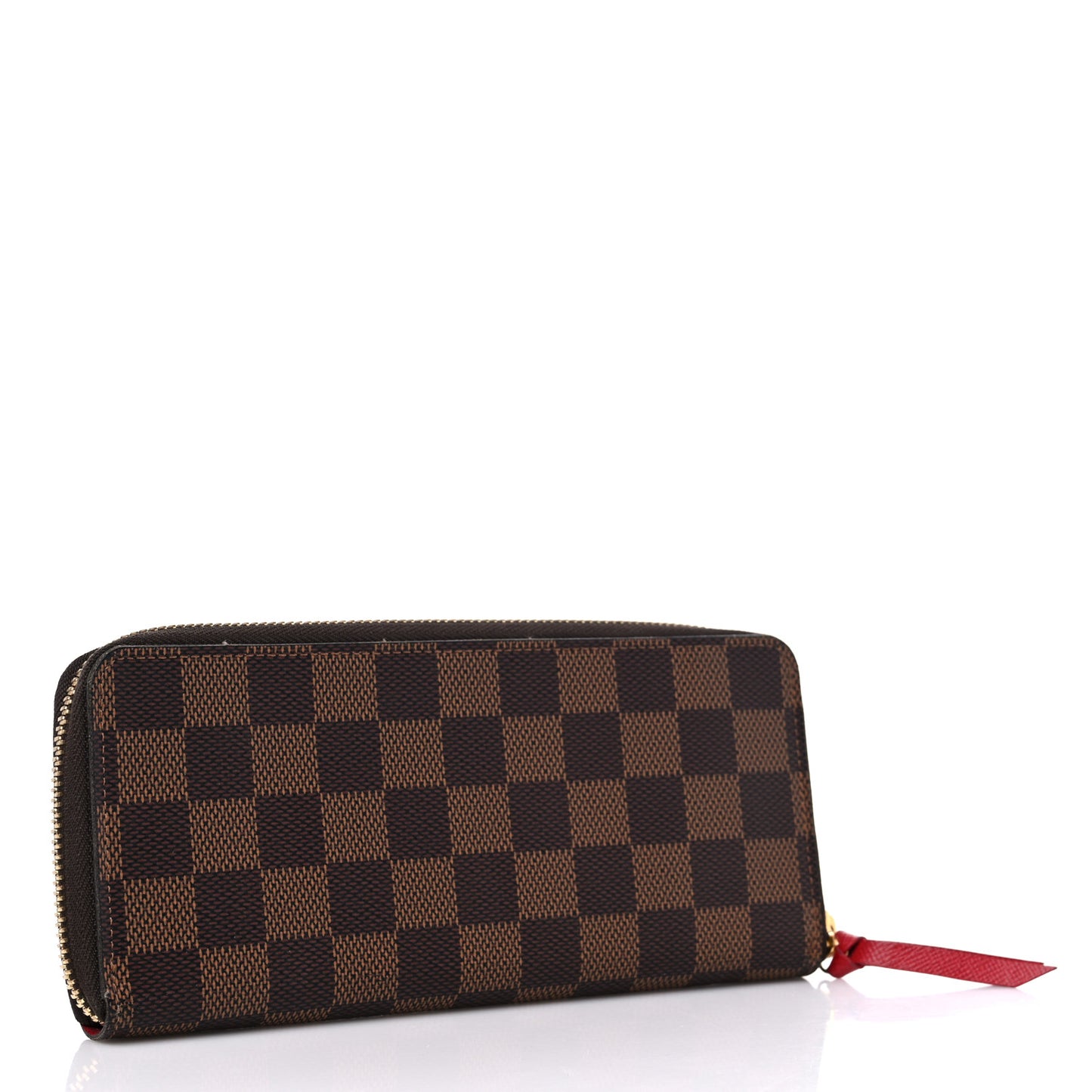 Damier Ebene Clemence Wallet Cherry