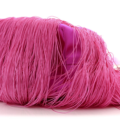 Jimmy Choo Satin Fringe Bon Bon Bag Fuchsia 9 of 12