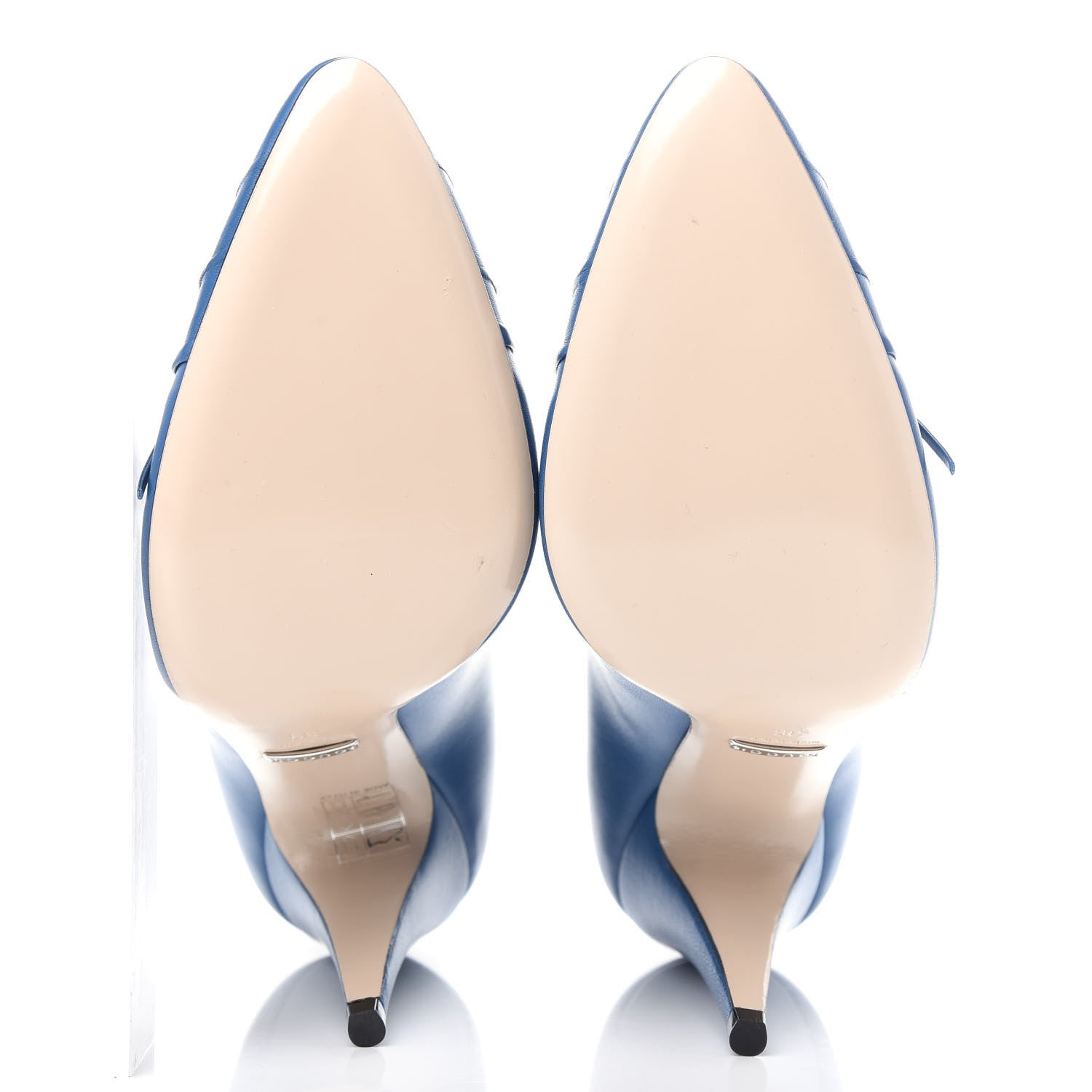 Gucci Nappa Bow High Heel Pumps 39 Riviera Blue 6 of 10